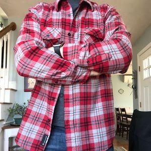 Grey and Red flannel